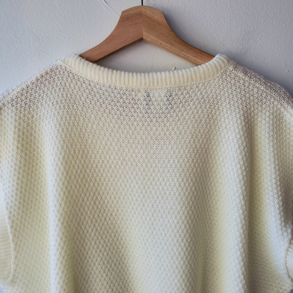 Vintage Folio By Fire Islander Sweater Vest  Women's Size XL Cream - Picture 8 of 10